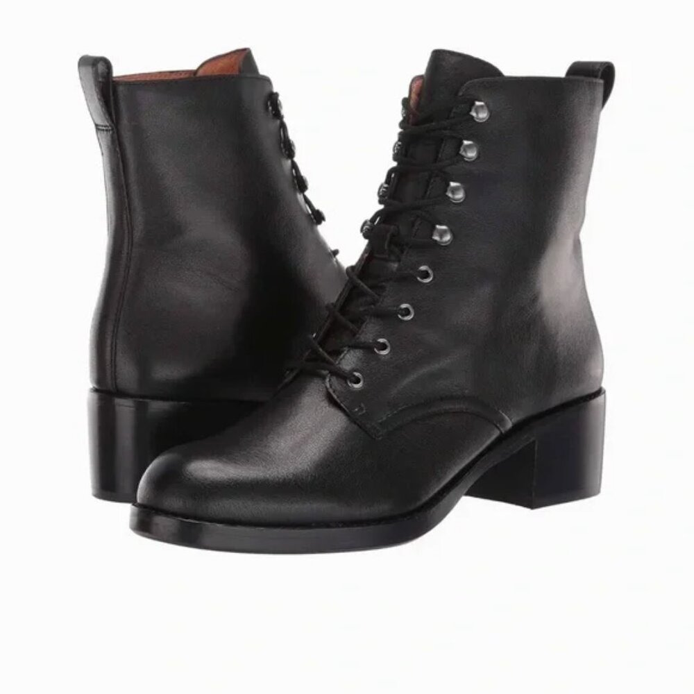 Madewell Patti Lace Up Boot Black Size 8